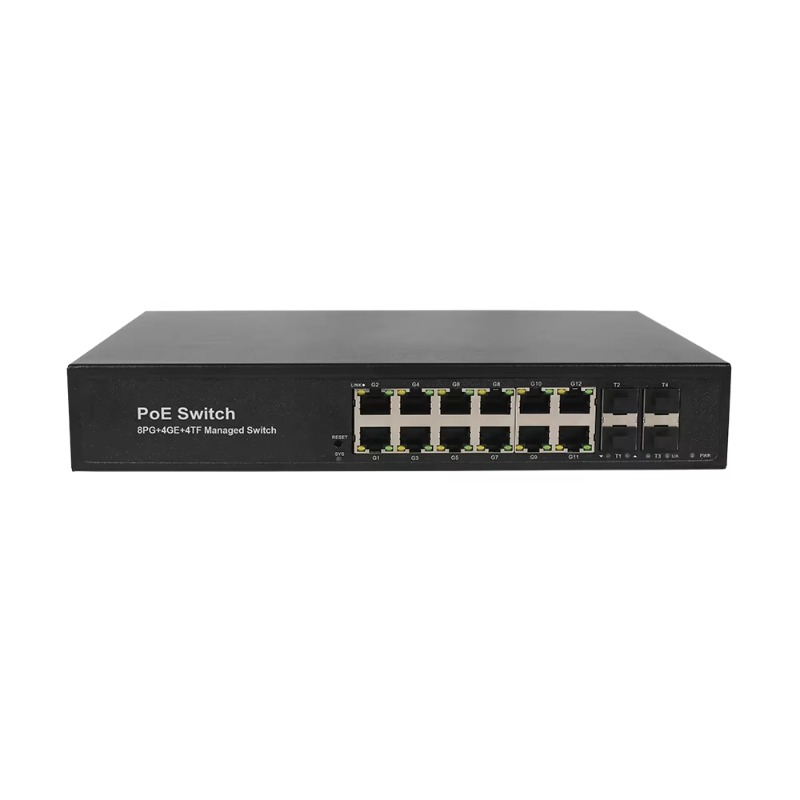 Sfp+ 10G Managed Switch 8 Port - 8*10/100/1000M PoE Portlu, 4*1G RJ45 Uplink
