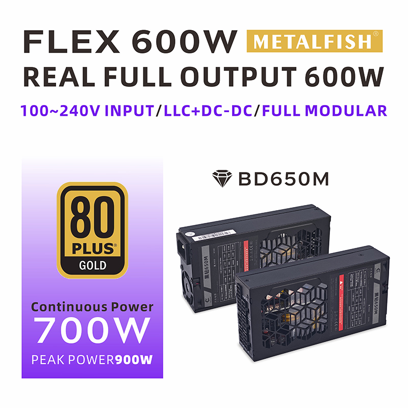 Atx Power Supply 1U Flex 500W - METALFISH Flex 600W Modüler Güç Kaynağı