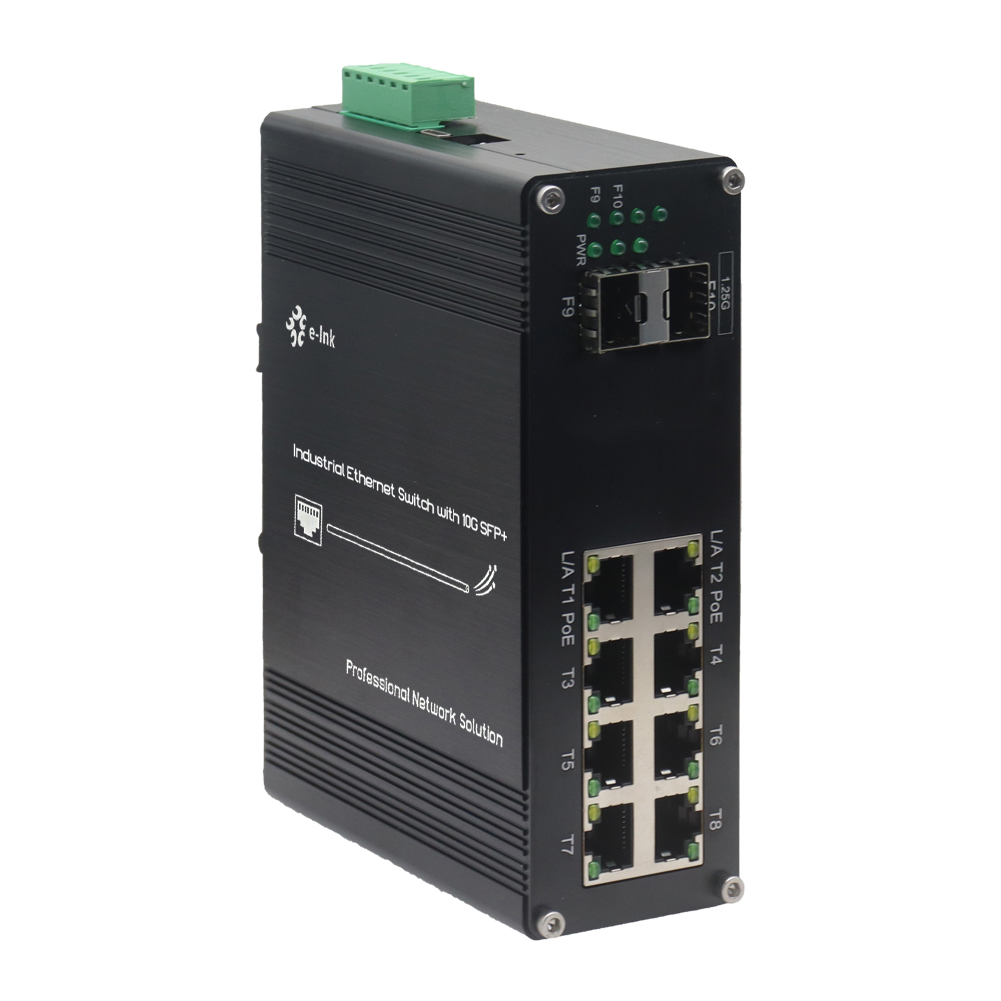 Managed Gigabit Poe Switch 8 Port 802.3At - Endüstriyel 8 Portlu L2 Yönetilebilir Gigabit