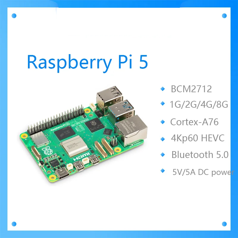 Raspberry Pi 5 8Gb - Resmi Orijinal Raspberry Pi 5 Cortex-A76