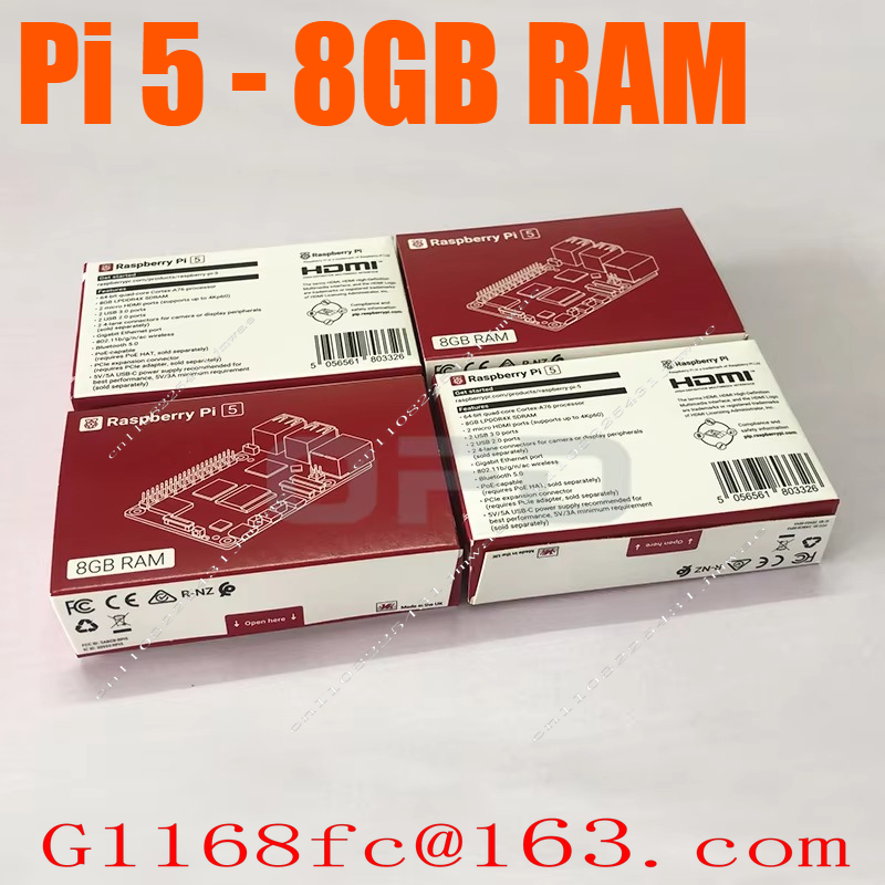 Raspberry Pi 5 8Gb - Pi 5 2GB/4GB/8GB Bellek Geliştirme Kartı