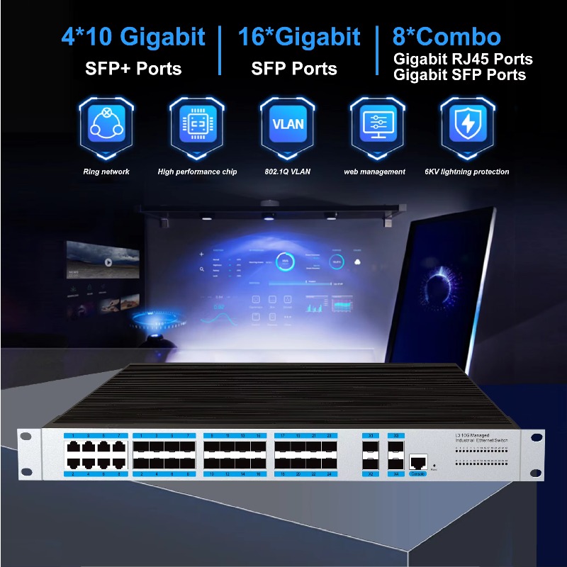24 SFP Portlu Endüstriyel Yöne - Sfp+ 10G Managed Switch 8 Port incelemesi ve fiyatı