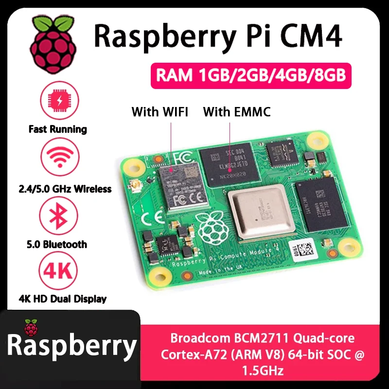 Raspberry Pi CM4 1GB/2GB/4GB/8 - Raspberry Pi Cm4 8Gb Ram 32Gb Emmc Wifi incelemesi ve fiyatı