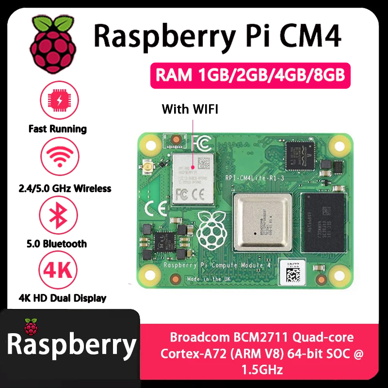 Raspberry Pi CM4 1GB/2GB/4GB/8 - Raspberry Pi Cm4 8Gb Ram 32Gb Emmc Wifi incelemesi ve fiyatı