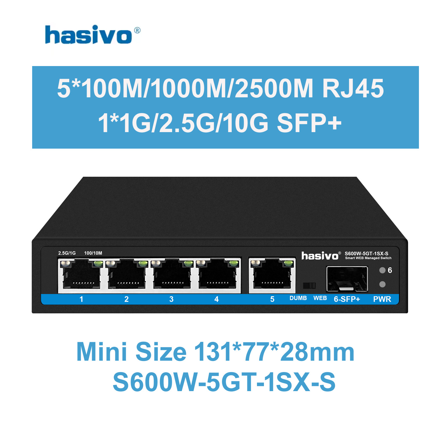 Hasivo 2.5G Ağ Anahtarı 4/5/8  - Sfp+ 10G Managed Switch 8 Port incelemesi ve fiyatı