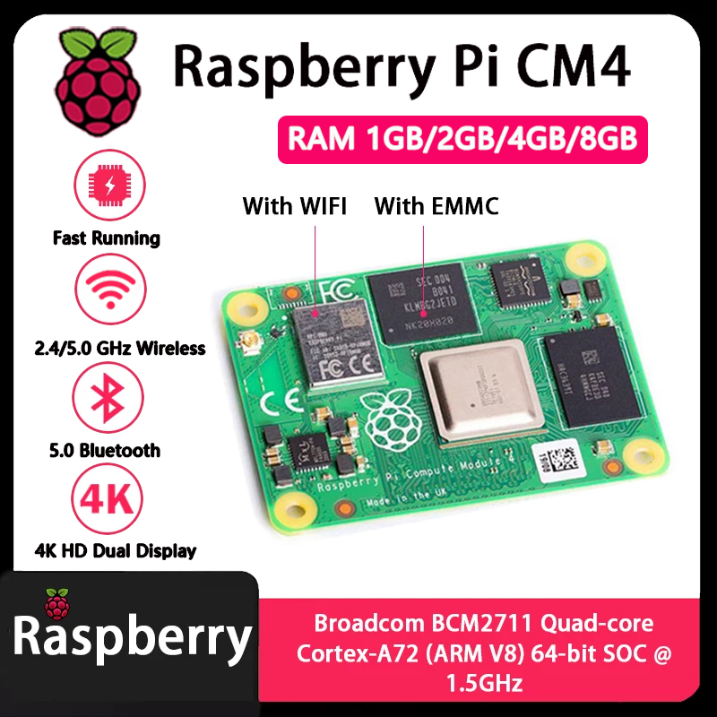 Raspberry Pi CM4 1GB/2GB/4GB/8 - Raspberry Pi Cm4 8Gb Ram 32Gb Emmc Wifi incelemesi ve fiyatı